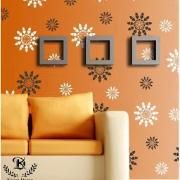 Floral Wall Design Stencils for Wall Painting for Home Wall Decoration � Suitable for Room Decor, Ceiling, Craft and Floors (16 inch x 24 inch) (KHS441) KHS441 Wall Arts Stencil-2