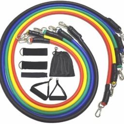 Stretching rope 5 resistant-level resistant band-full body exerciser toning tube Fitness Accessory Kit Kit-image-67