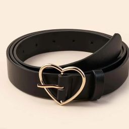 Women Party Black Artificial Leather Belt-image-110