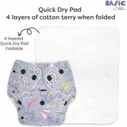 superbottoms 2 BASIC 100% Organic Cloth Diapers 2 with Quick Dry pads | 3m-3yrs - Assorted image 5