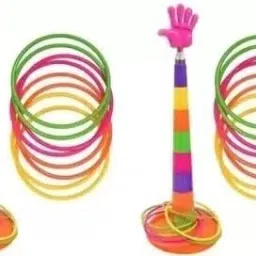 Combo 2 in 1 Ring Toss Game | Shape Sorter Color Recognition Aim and Strike Game-30