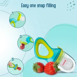 luvlap Elegant Silicone Food/Fruit Nibbler with Extra Mesh, Soft Pacifier & feeder Feeder image 4
