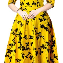 Printed Rayon Blend Stitched Anarkali Gown-image-54