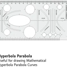 upyukat Plastic Pro Circle with 25 Circles, Hyperbola- Parabola Template, Geometry Template with 16 shapes, Along with 5 Refillable Mechanical Pencils (0.7mm) and 2 Lead Boxes, Drafting Scale Ruler Very Useful to Architect, Engineering Students, Office Employee (Set of 3) Ruler image 3