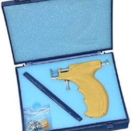 Stainless Steel Professional Saloon Beige Colour Piercing Gun Tool Kit with 2, 3, 4 & 5 mm Stud Holders Permanent Tattoo Kit-image-55