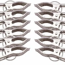 Heavy Duty Rust Free Cloth Peg/Clothes Clip/Cloth Drying Pins/Pegs for Hanger/Rods/Ropes/Drying Clothes (12 SS CLIP) Stainless Steel Cloth Clips (Silver Pack of 12) Stainless Steel Cloth Clips-25