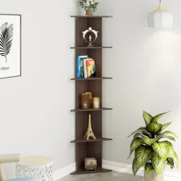 bluewud Cadlic Wenge Engineered Wood Cornor Wall Shelf-picture-41