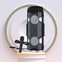 GUGGU Bluetooth Party Speaker with mic, AUX/TF Card USB, With Deep Bass Sound F87 20 W Bluetooth Laptop/Desktop Speaker-image-98