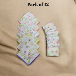 IMMU handkerchief cotton ["white color beautiful printed"] Handkerchief-image-36