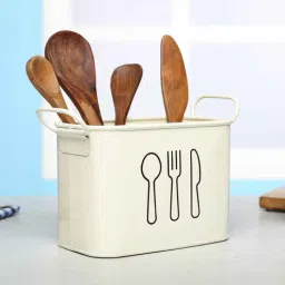 dudki Ivory Metal 1 Pcs Oval Cutlery holder-picture-1