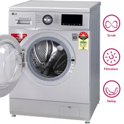 lg 7 kg with Inverter ,5 Star Fully Automatic Front Load with In-built Heater Silver image 5