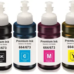 verena T664 Refill Ink Compatible For G1000,G1010,G1100,G2000,G2900,G3900 Printer 70ML Black + Tri Color Combo Pack Ink Bottle-5