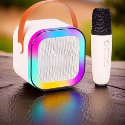 Saibaba Insulators Karaoke Speaker K12: Party POP Wireless Bluetooth Speaker with Mic, RGB 74 10 W Bluetooth Speaker-image-71