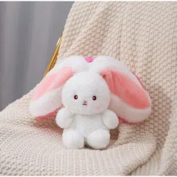 asjs Attractive Bunny Plush Toy, Reversible Bunny Design Soft Toy- 35 cm image 5