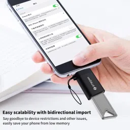 STRIFF Lightning OTG Adapter Lightning OTG Pendrive Adapter for iPhone/iPad, USB Flash Drive (Black) image 4