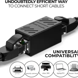 TAAPSEE 3Pack Shielded Inline RJ45 Ethernet Cable Extender Coupler cat7 cat6 cat5e cat5 Lan Adapter image 4