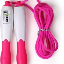 Adjustable Skipping Jump Rope With Manual Counter Meter (White and pink color) Kids Skipping Rope-26