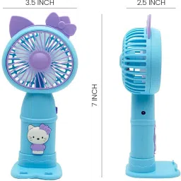 Felinar FELINAR Portable Mini Hand Fan with Stand, 2 Speed Settings, USB Rechargeable Portable Mini Hand Fan with Stand, 2 Speed Settings, USBRechargeable Lightweight USB Fan, Rechargeable Fan image 2