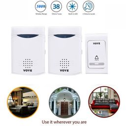 Wireless Remote Control Chime Door Bell with Double-Receiver Wireless Door Chime image 2
