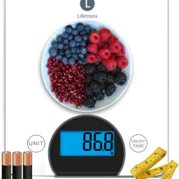 Lifetrons Calorie Premium Digital Kitchen Weight Scale,Tare Function, Measuring Tape,10Kg Weighing Scale-24