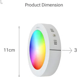 m.v.l lights 9W 7-in-1 Multicoloure Surface panel Led Light pack of 6 Ceiling Light Ceiling Lamp image 5