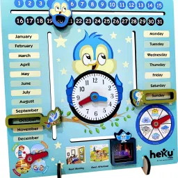 heku 7-in-1 Wooden Clock with Mini Block Master image 2