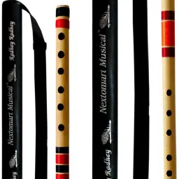 Musical Combo Flutes C Scale 6 Hole (14 Inch) & DD Base (24 Inch) Bamboo Flute Bansuri with Flute Carry Bag Free Bamboo Flute-12