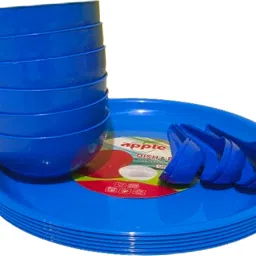 Dinner Set of 6 Persian |6 Plate 6 Bowl 6 Spoon for snacking & gifting |Blue Dinner Plate-image-65