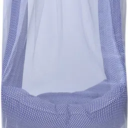 blossombabe infant baby cradle with mosquito net, separator, spring and pillow image 3
