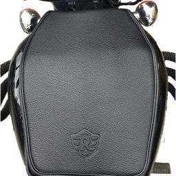 FULL TANK COVER (BLACK) Strap, Gas Cap Ring-lock Royal Enfield Classic 350, Classic 500, Classic Desert Storm, Electra Twin Spark, Electra, 350 Twin Spark Bike Tank Cover-10