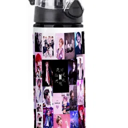 School Bottle| Bts Gift For Girl Sipper Bottle Signature (F11) 750 ml Water Bottle-image-92