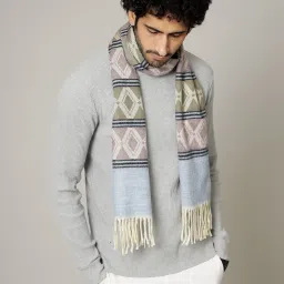 Ravaiyaa - Attitude Is Everything Geometric Print Men Muffler-image-52