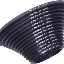 ZINROX 37mm to 95mm Step Up Lens Filter Adapter Rings, Set Of 14 Pcs - Stepping Up Ring Step Up Ring-77