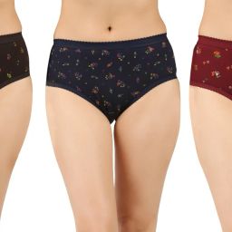 Pack of 3 Women Hipster Multicolor Panty-image-12