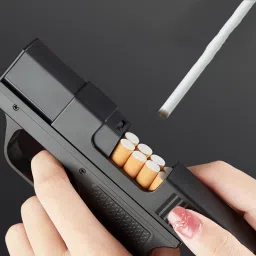 abelestore Gun shape cigarette case lighter 2in1 Pocket Lighter Gun shape cigarette case lighter 2in1 Pocket Lighter Pocket Lighter image 3