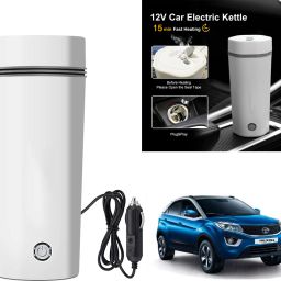 12V Stainless Steel Electric Kettle Cup Auto Shut-off For Tata Nexon Electric Kettle-image-92