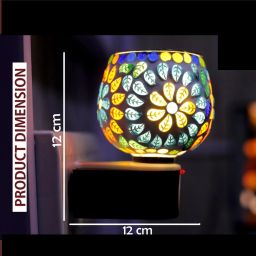 peepalcomm Home Scented Ceramic Electric Burner Lamp+2 Lavender & Mogra (10ml Each ) Aroma Oil, Diffuser Set, Refill image 3