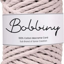 3Ply Twisted Macrame 4mm 20Mtr. Cotton Cord Dori Thread Macrame Pink lemonade-image-34