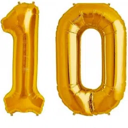 Solid Ten "10" Number gold balloon Letter Balloon-image-98