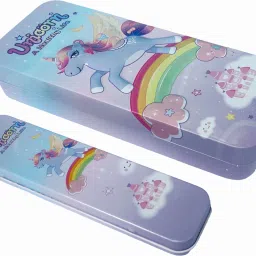 Dual Space 3D Unicorn Mini Unicorn Art Metal Pencil Boxes-image-4