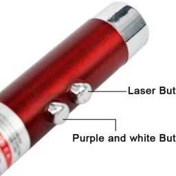 RECTITUDE Pocket Size 3 in 1 Laser Pointer, LED Torch & UV Light with Key Chain image 2
