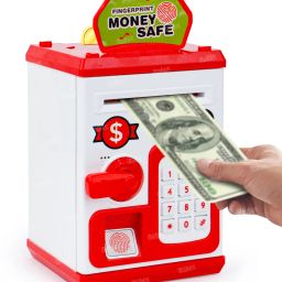 Piggy Bank Musical MoneySafe Toy for Kid Piggy SavingsBank with FingerPrint ATM Coin Bank-image-46