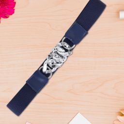 Women Formal, Casual, Evening, Party Blue Canvas Belt-image-38