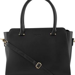 Black Women Satchel Solid-image-13