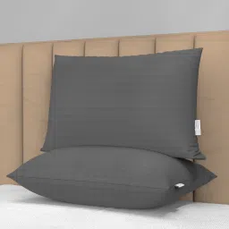 Height Adjustable Microfiber Pillows, 41x61 cm, Soft & Fluffy, with Inner Cover, Microfibre Stripes Sleeping Pillow Pack of 2-image-22