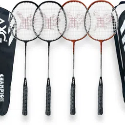 axg new goal Isometric Champion Tenacious Wide Body Multicolor Strung Badminton Racquet-picture-47
