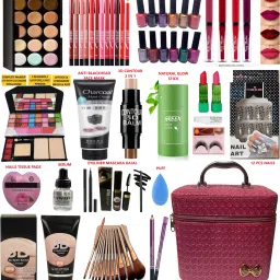 makeup kit with vanity box for bridal & professional set of 70-image-35
