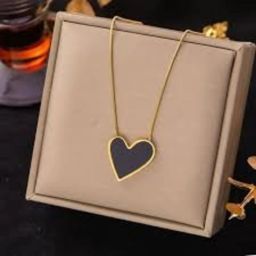 Gold Heart Shap Necklace Chain For Girls And Women Zircon Gold-plated Plated Stainless Steel Necklace-image-42