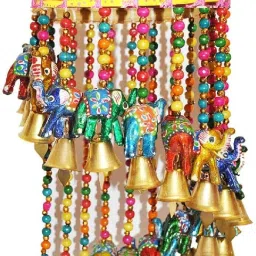 PAPER MACHE RED TOKRI JHOOMER WALL HANGING FOR HOME.OFFICE ,INDOOR,OUTDOOR Paper Windchime-5