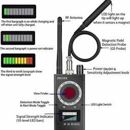 MatLogix K18 Anti Spy Detector for RF Signal Scanner Device, Camera, Bug, GPS Tracker, Security Camera image 2